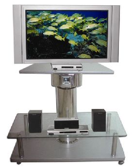 Chrome Robot TV Stand Let it Spin! Chrome Robot TV Stand