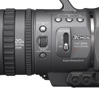 Sony HDV 1080i High Def Prosumer Camcorder sony-hdr-fx7_lensbarrelcont