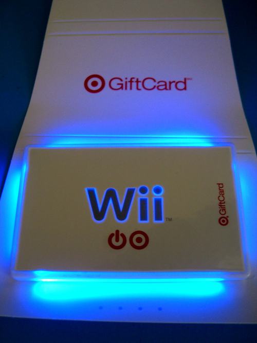 The Most High Tech Gift Card Ive Seen!! Wii Target Gift Cards