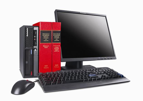 Lenovo ThinkCentre M57/M57P Eco ultra small PC received lots of environmental awards m57peco bookend