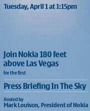 nokia press briefing in the sky