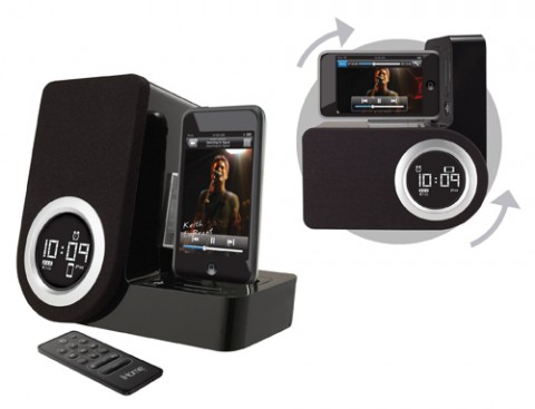 iHome iH41 Alarm Clock Rotates Like iPod Display ihome ih41 480x367