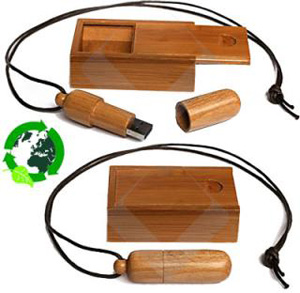 木本竹闪存驱动器是绿色的存储替代 woody-bamboo