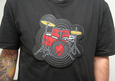 ac0b electronic drum kit shirt closeup