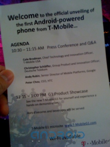 T Mobile G1 event about to begin; were live blogging, contest and more t mobile g1 launch 3 360x480