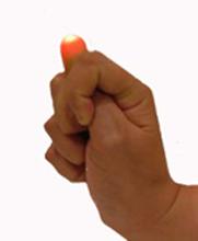 glowing thumb
