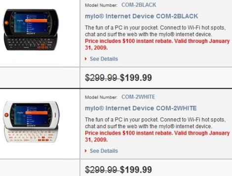 sony mylo 2 price drop 2