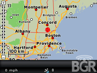blackberry maps gps verizon