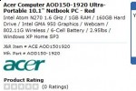 Acer Aspire One 10-inch gets US pre-order: 6-cell N270 for $349.99