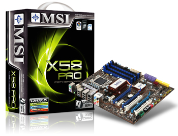 msi x58 pro core i7 mainboard