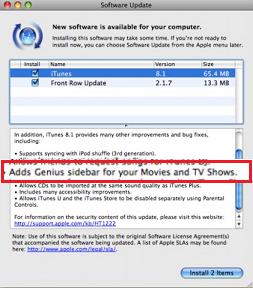 itunes 8 1 missing genius