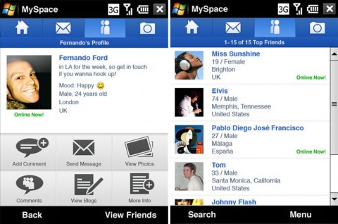 myspace mobile windows mobile mock up 480x318