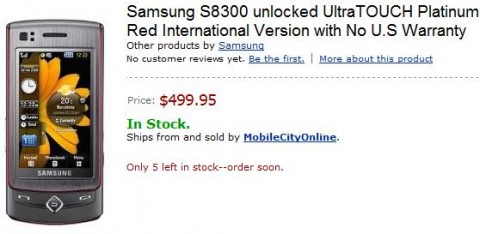 samsung s8300 ultratouch unlocked amazon 480x234