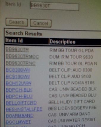 verizon blackberry tour 9630 inventory listing