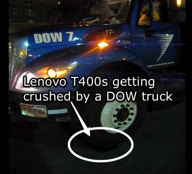 T400s Run over by DOW