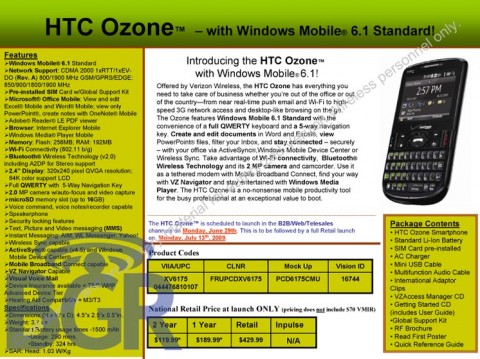 Verizon Wireless XV6800 Verizon Wireless XV6800