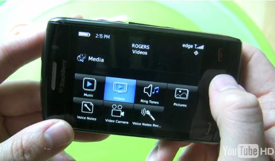 blackberry storm 2 video