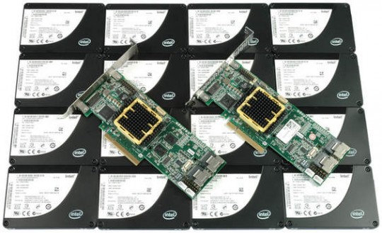 Intel 16 drive X25-E SSD RAID sets new 2.23GB/s speed record