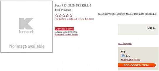 kmart sony ps3 slim preorder 540x241