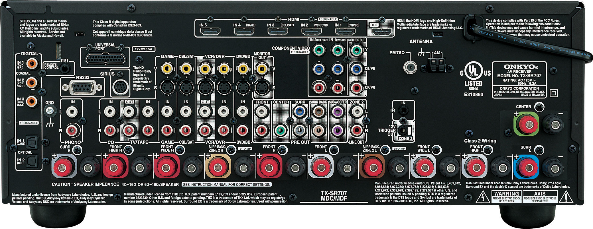 Onkyo TXNR807 AV Receiver With Radio And DLNA Streaming