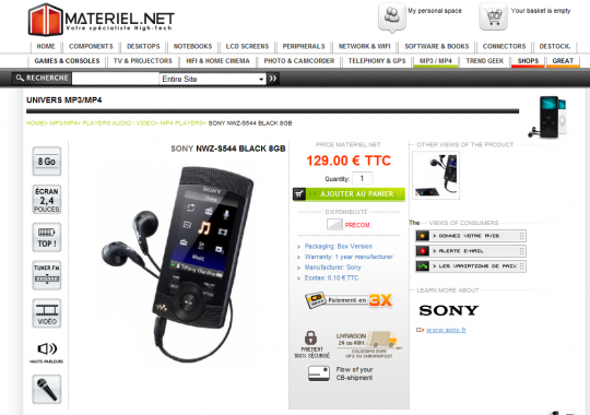 sony walkman s 544 listing 540x380