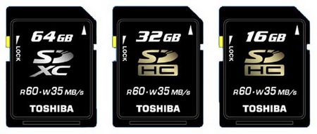 toshiba sdxc memory cards
