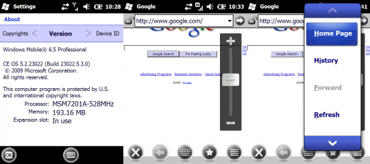 windows mobile 6 5 build 23022 screenshots 2 540x240