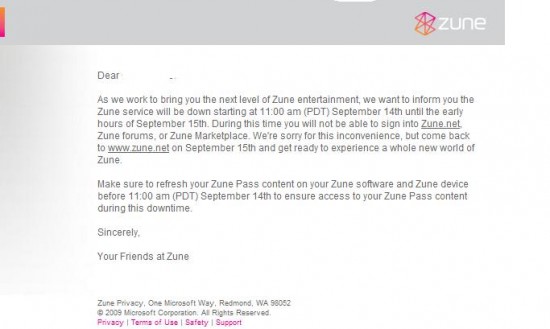 Microsoft Zune System Maintenance Taking the Social Offline On the 14th Zune2
