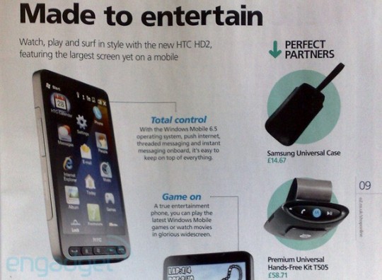 o2 htc hd2 catalog leak 540x396