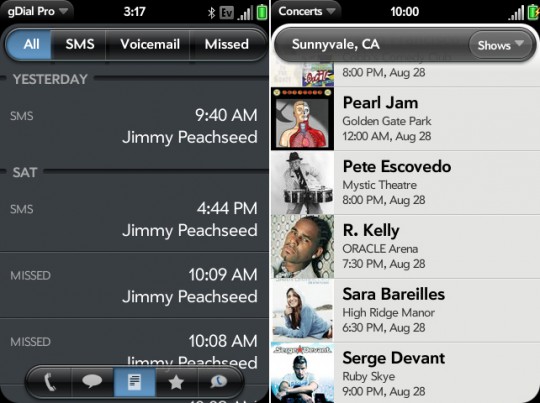 palm_pre_webos_gdial_pro_ilike_concerts palm pre webos gdial pro ilike concerts 540x403