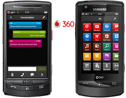 Vodafone 360 H1 full touch phone has LiMo OS and wi-fi