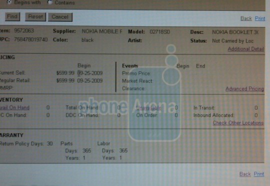 Nokia Booklet 3G hits Best Buy stock system with price BBY Nokia Booklet3G 540x373