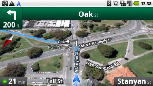 Android 1.6 phones get Google Maps Navigation beta