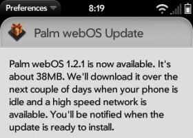 palm webos 1 2 1