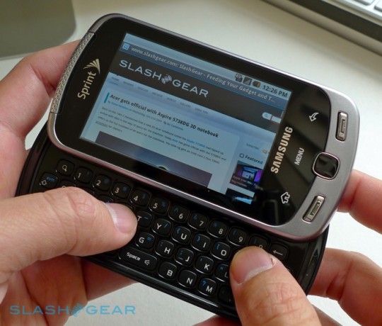 Samsung Moment Review samsung moment sprint review unit 35 r3media 540x460