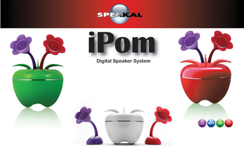 Speakal introduces the iPom apple/flower speaker thingy speakalipom sg