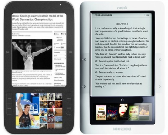 B&N nook sales injuction denied but court recognizes “genuine dispute” over design theft