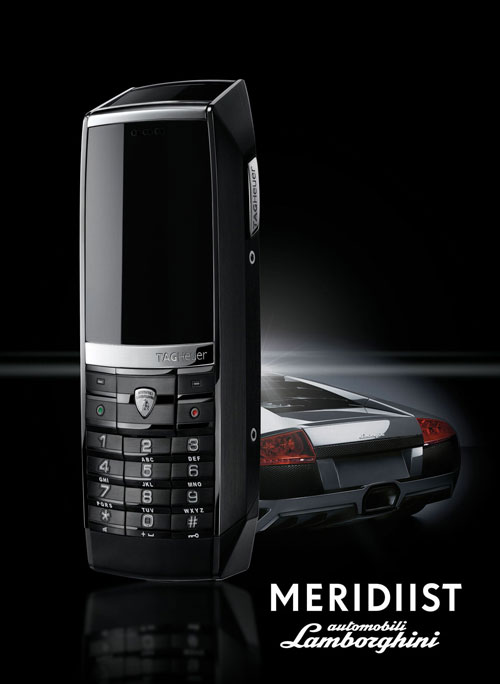 TAG Heuer MERIDIIST mobile phone uses Lamborghini design elements tagheuerphone