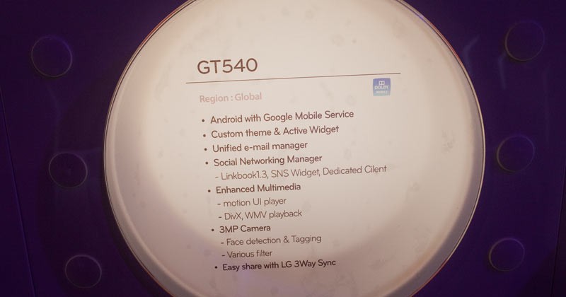 LG GT540 Android phone hands-on