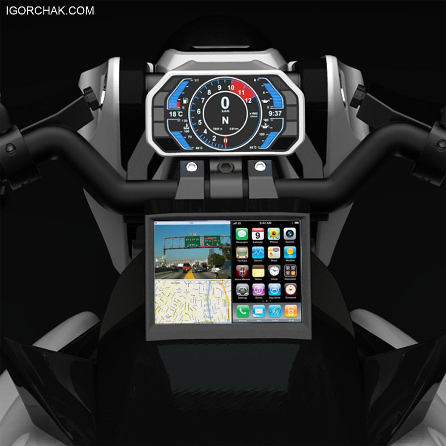 2012 Izh Hybrid Motorcycle Concept Packs 3D Multifunction Display [Video] SlashGear