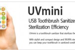 USB-powered UVmini toothbrush sanitizer for the mobile germ freak