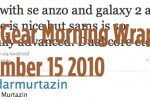 SlashGear Morning Wrap-up: November 15 2010