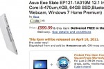 ASUS Eee Slate EP121 gets official release date