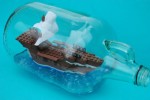 Ship in a bottle is made from Lego