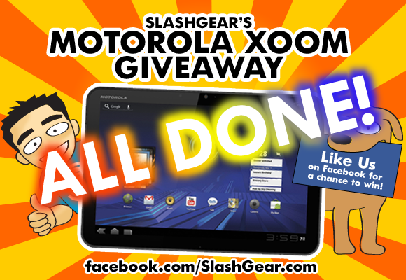SlashGear’s Gigantic XOOM Tablet Giveaway is Over! Thank You to Everyone!