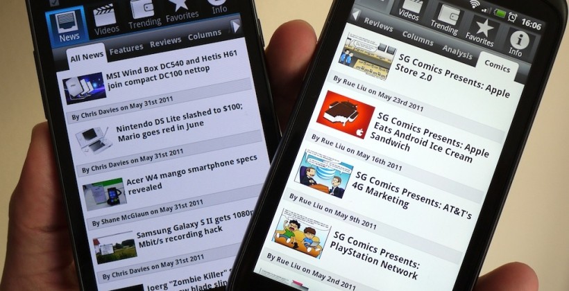SlashGear Android app updated! Comics, sharing & more