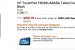 HP TouchPad 4G gets $700 Amazon listing