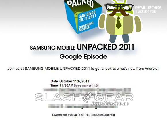 Samsung Mobile Unpacked 2011 Google Episode announced for CTIA