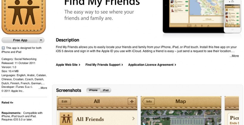 Find My Friends app released for iPhone, iPad and iPod touch ...