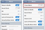iTunes Match toggle shows up in iOS 5 settings